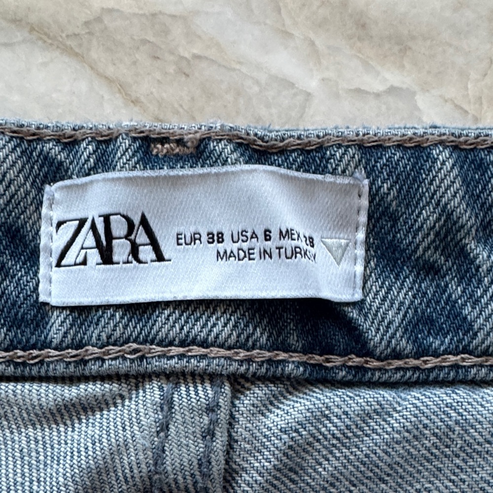 Zara Light Blue Denim Trousers